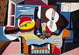 Pablo Picasso Mandolin and Guitar painting